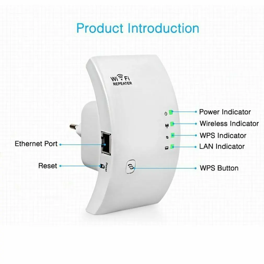 Беспроводной WI-FI ретранслятор 300 Мбит/с WI-FI удлинитель для головок с большим радиусом сигнал Wi-Fi усилитель wifi точка доступа ретранслятор WLAN