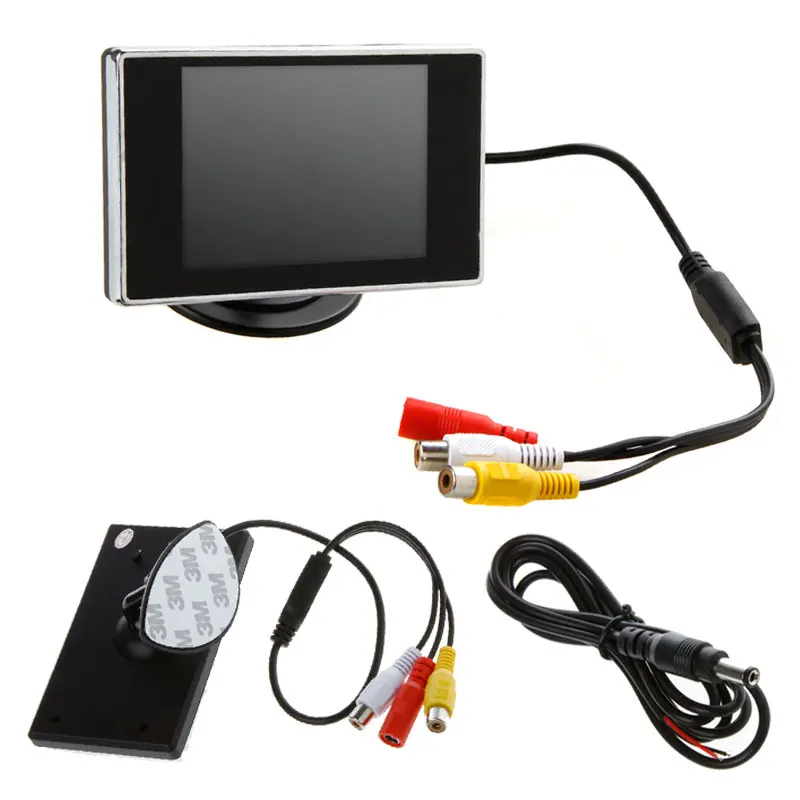 3," TFT lcd Автомобильный монитор Авто ТВ Автомобильная камера заднего вида с зеркалом монитор парктроник запасной Обратный монитор Автомобильный экран DVD