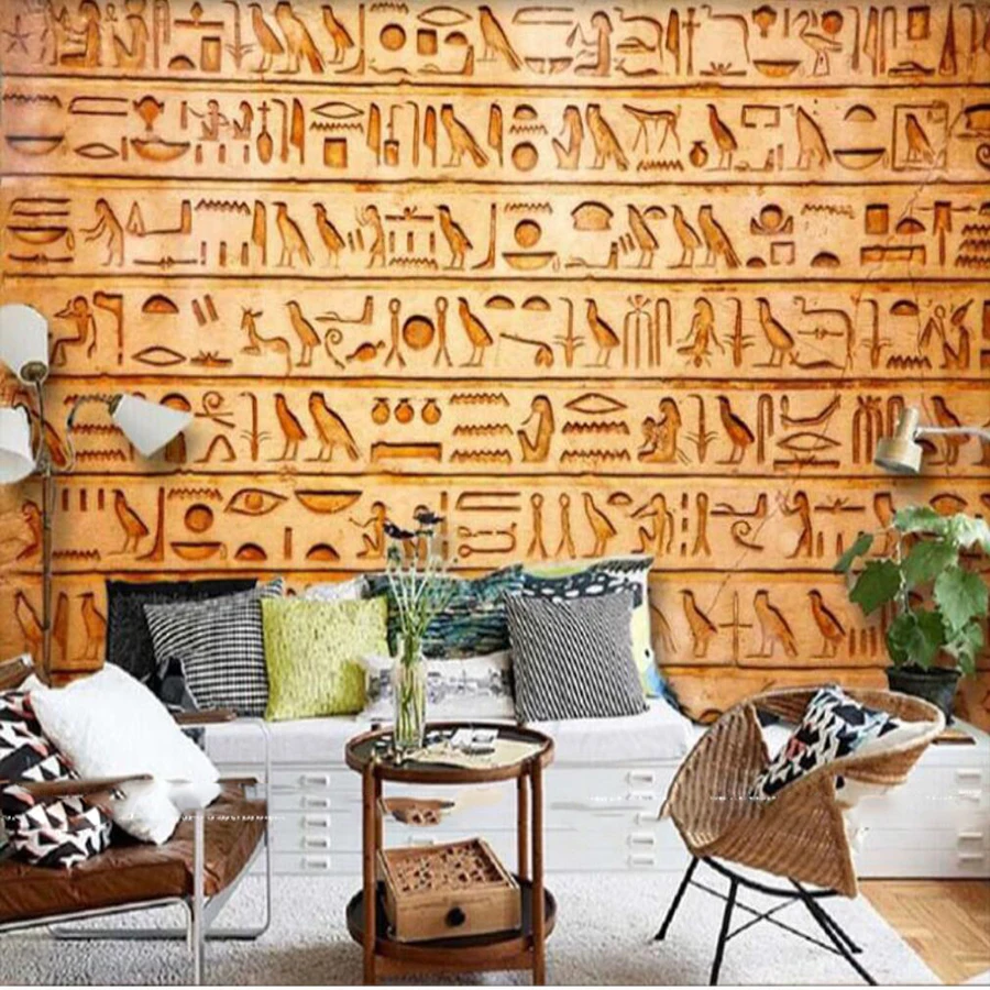 

Drop Shipping Custom 3D Wallpaper Mural Ancient Egyptian Celebrity Culture Abstract Living Room Bedroom Background Wall Paper