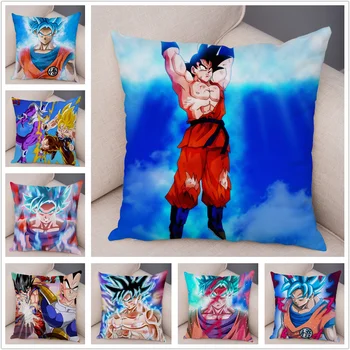 

Super Soft Short Plush Dragon Ball Z Cushion Cover for Sofa Home Pillow Case 45*45 Decor Japan Anime Pillowcase Pillows Covers