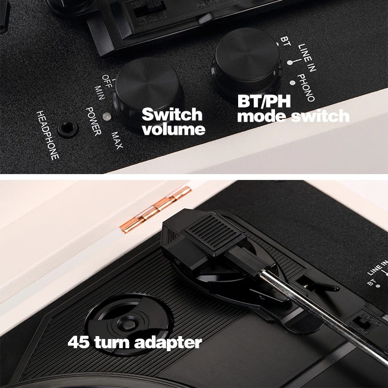 Turntable portable suitcase phonograph vinyl