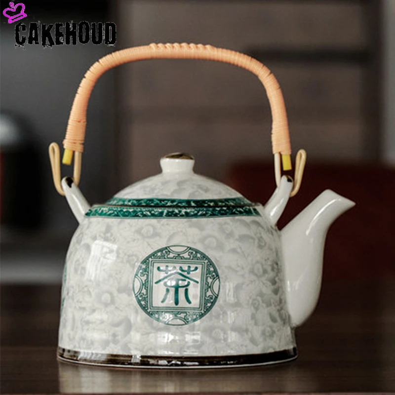 CAKEHOUD бытовой ретро Керамический Чайник Китайский стиль простой чайный набор большой 1000 мл большой чайник с фильтром из нержавеющей стали