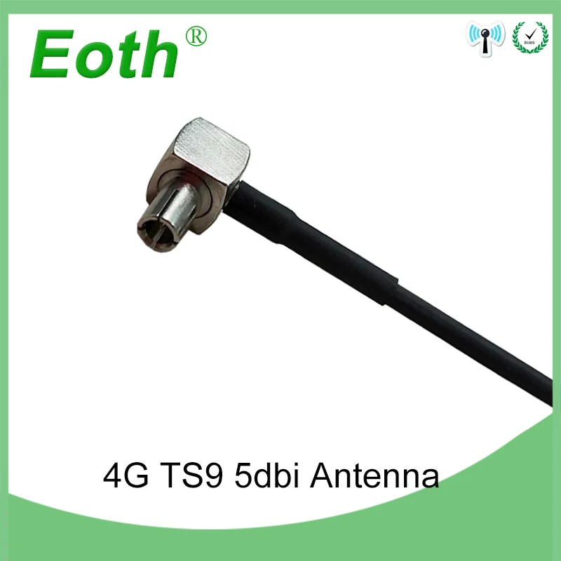 Антенна Eoth 4G lte 5dbi TS9 с разъемом 700 2700 МГц антенна для Huawei E398 E5372 E589 E392 Zte MF61