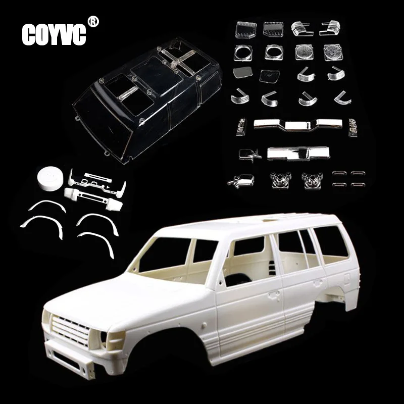 

COYCV RC Hard Plastic Body Shell 313mm Wheelbase for Mitsubishi Pajero V33 1/10 RC Crawler Car Axail SCX10 90046 Upgrade Parts