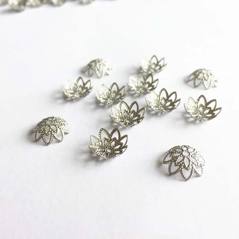 

20pcs 304 Stainless Steel 10mm Bead Caps For Jewelry Bead Caps End Receptacle Flower Torus Diy Spaced Apart Jewelry Accessories