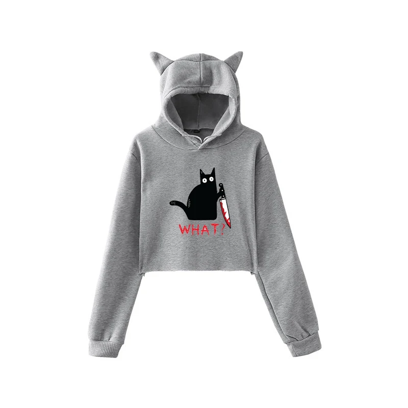Kawaii/женские осенние толстовки с капюшоном, одежда для девочек, пуловер для девушек, женские толстовки с кошачьими ушками, толстовки с кошачьими ушками, топы с принтом в стиле Харадзюку - Цвет: Hoodie 3