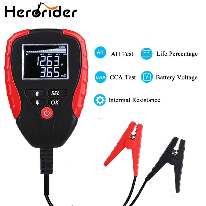 12v Digital Car Battery Tester With Ah Cca Mode Voltage Battery