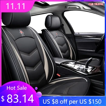 

CAR TRAVEL Leather car seat covers For nissan navara d40 primera p12 audi a5 sportback lifan x60 toyota wish bmw x1 e84
