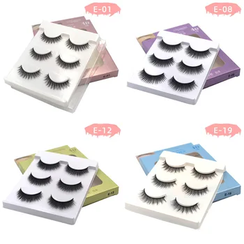 

4-Color 4D False Eyelashes Natural Cross Realistic Densely Nude Makeup False Eyelashes Extension Tool