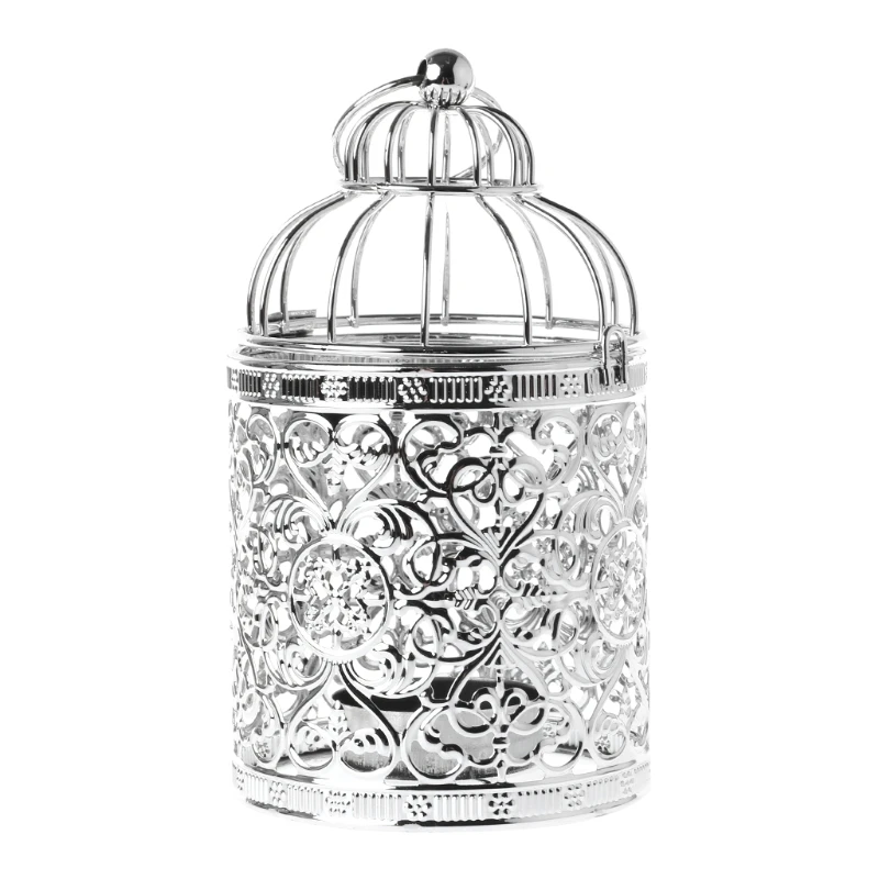 Полый Держатель Подсвечники Tealight подвесной фонарь винтажная клетка для птиц 3 цвета