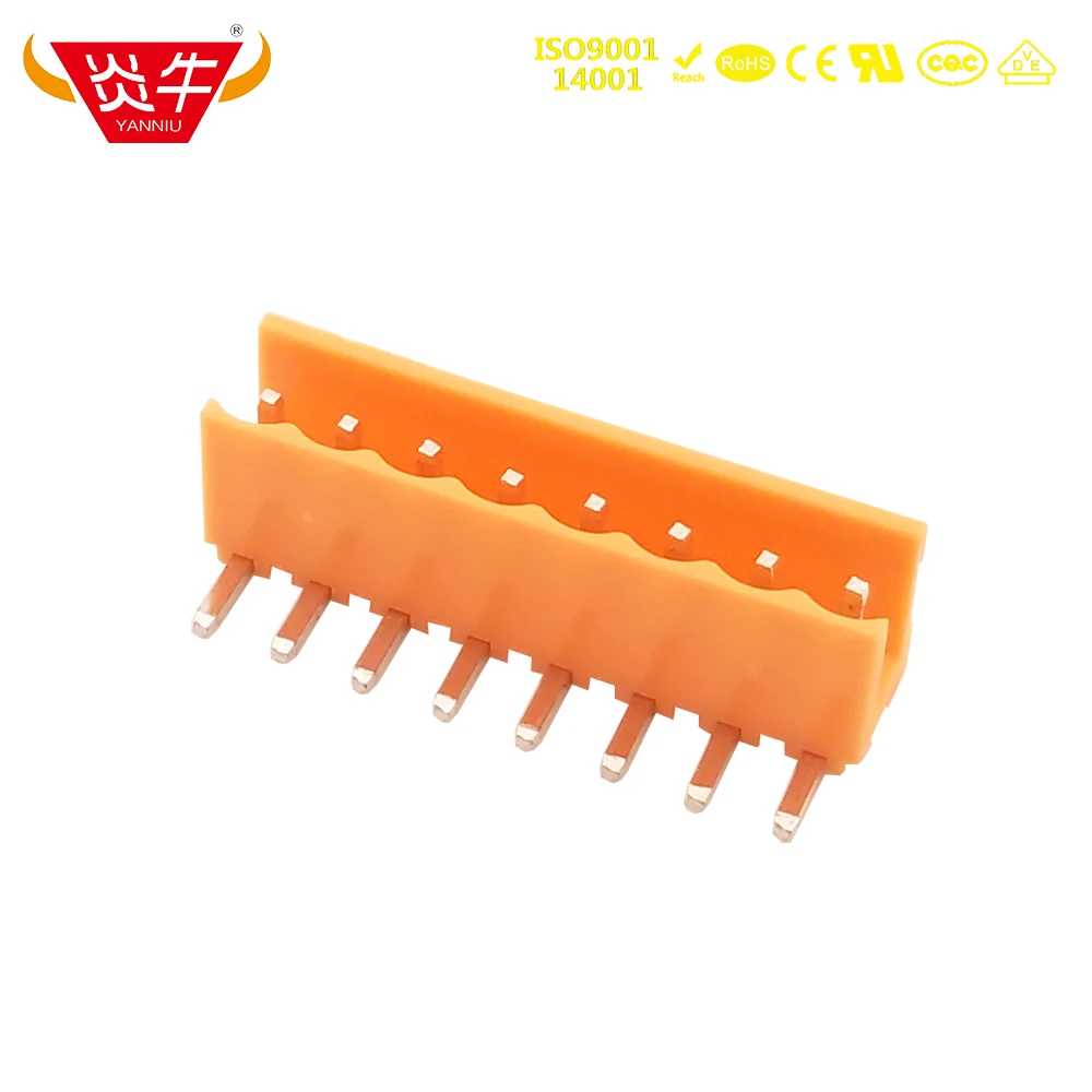 3.96mm HT396R 3.96 2P ~ 12P PCB CONNECTOR PLUG-IN TEMINAL BLOCK 15EDGRC 2PIN ~ 12PIN PHOENIX CONTACT DEGSON KEFA YANNIU