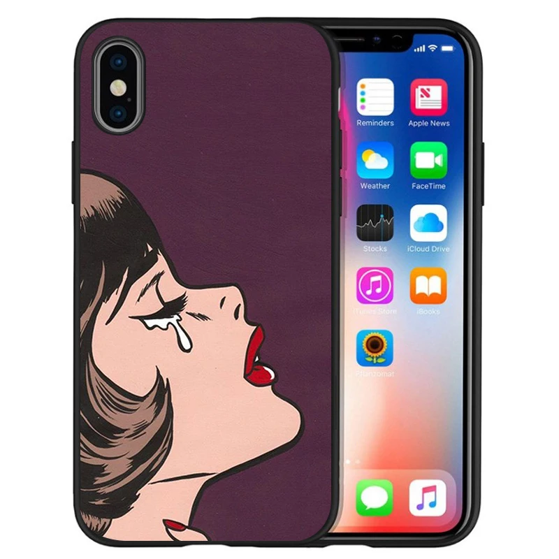 Pop art comic Черный силиконовый чехол для телефона iPhone 12 XR XS Max 5 5S SE 2020 6 6S PLUS 7 8 X 11Pro