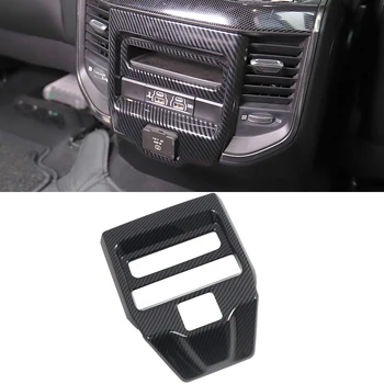 

Car Styling ABS Carbon Fiber Interior Rear Air Condition AC Vent Outlet Cover Trim for Dodge Ram 1500 2019 2020 Accessories