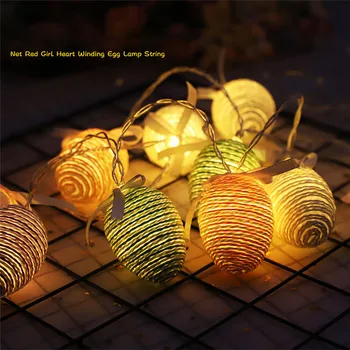 

10LED Light Easter Eggs Shape String Lights Decorative Lamp for Home Easter Day Party Decoration 20f10