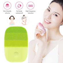 Звуковая электрическая водостойкая силиконовая щетка для чистки лица смарт-Массажная мойка для лица очиститель для ухода за лицом USB Перезаряжаемый