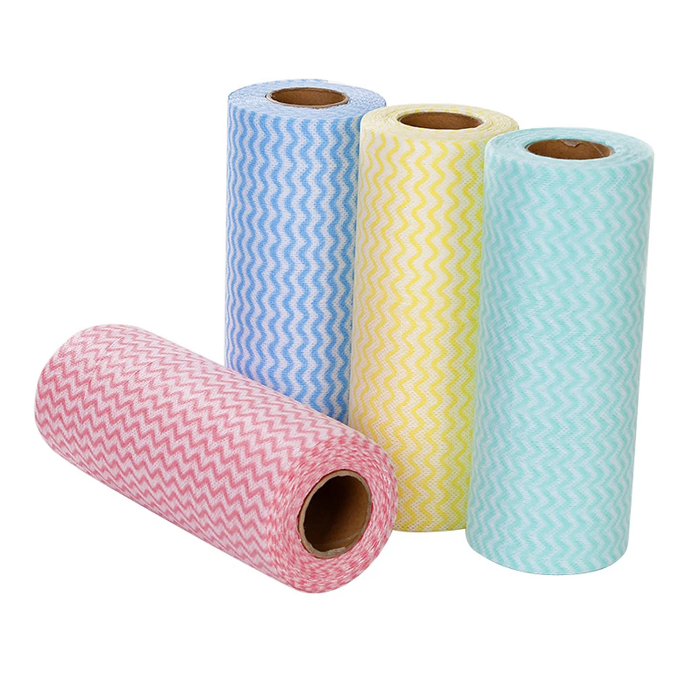 1 Roll Eco-Friendly Cleaning wash cloth Non Woven Duster Cloth Dish Cloth Break Point No Oil Rag Furniture items kitchen towels