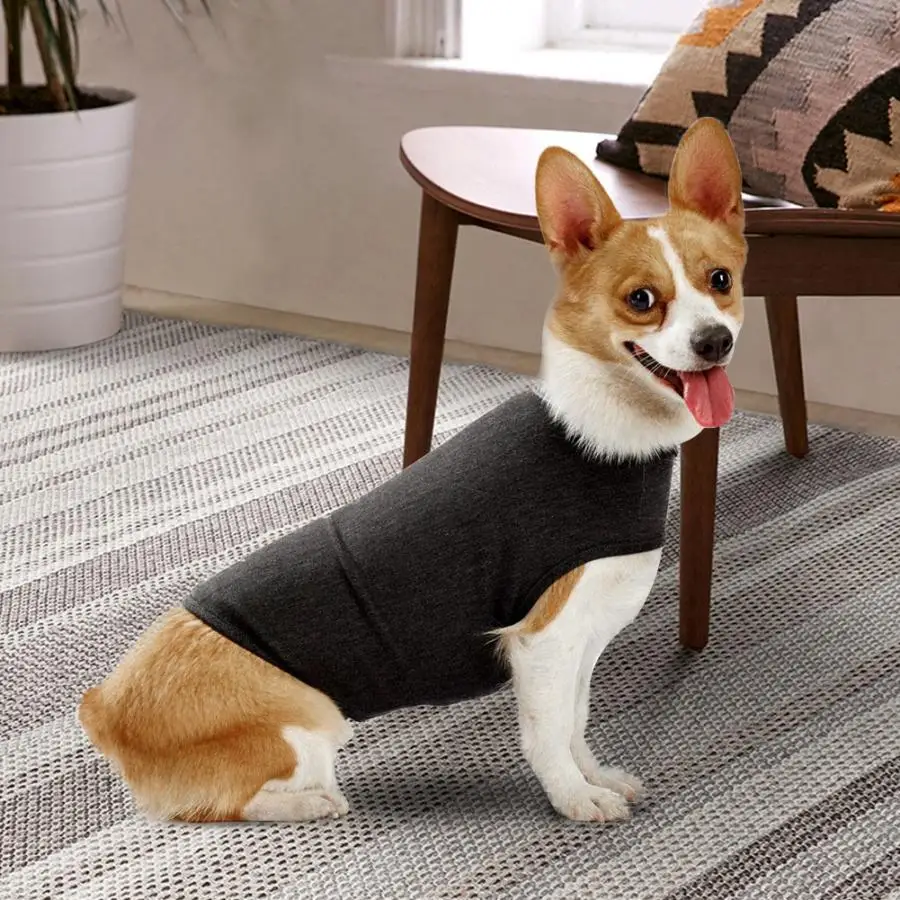 Темно-серая собака ThunderShirt антистресс куртка рубашка снятие стресса сохраняющая спокойствие Одежда для собак