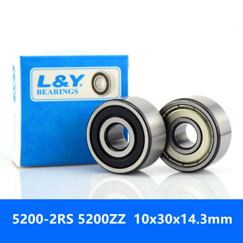 10x30x14.3 mm 5x 5200 2RS Double Row Sealed Angular Contact Ball Bearings