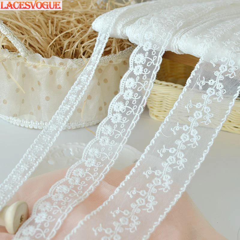 2-5cm Mesh Cotton Embroidery Lace Fabric Handmade DIY Garment Needlework Sewing Accessories Clothing Decoration 358 | Дом и сад