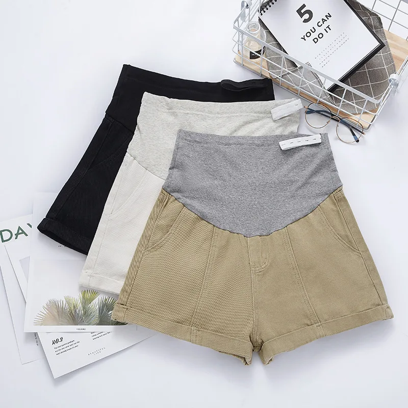 

Rhyme Eighteen Summer New Style Pregnant Women Denim Shorts 3-Style Outer Wear Pregnant Women Pants Pregnancy Maternity Clothes