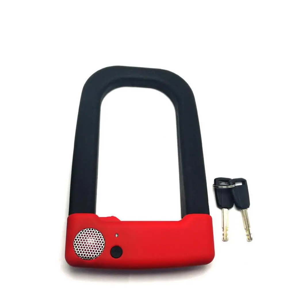 

Bike Lock With 2 Keys Strong Security Anti-theft Bike Lock U Shape Mount Bracket Mountain Bicycle Road Bicycle Motorcycle Red