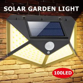 

100 LED Solar Light Outdoor Solar Lamp PIR Motion Sensor Wall Light Waterproof Solar Sunlight Powered Garden street light
