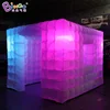 Free Shipping 3.4x3x2.5 Meters Inflatable Cube Event Tent With LED Lights For Sale - BG-T0321 3
