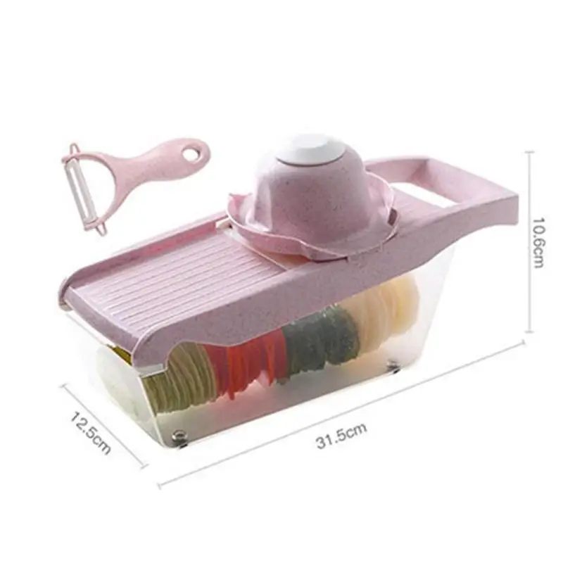 Vegetable Cutter Kitchen accessories Slicer Fruit Cutter Potato Peeler Carrot Cheese Grater Strainer 7 in 1 Vegetable Slicer