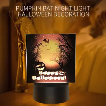 

LED Decorative Romantic Creative Pumpkin Night Light Night Light LED Night Light Halloween Decor Witch Lamp Gift