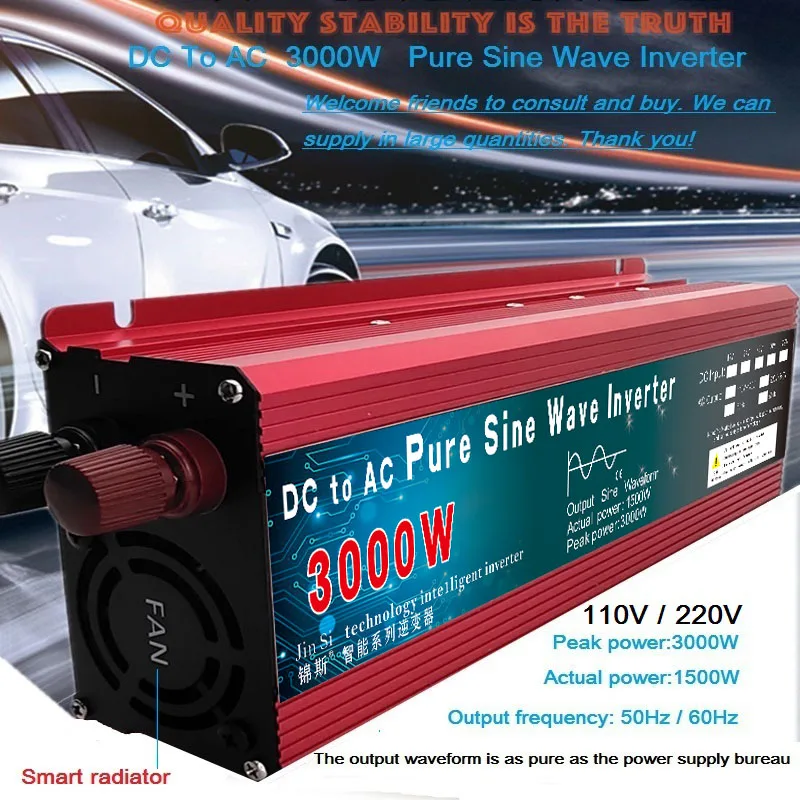  YSOLX 1000W Power Inverter 12v to 110v, DC to AC