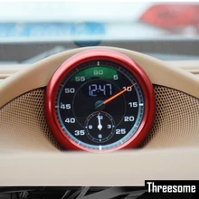 SRXTZM красная внутренняя Автомобильная приборная панель, центр часов компас декор из сплава кольцо покрытие отделка Стайлинг для Porsche Cayenne аксессуары