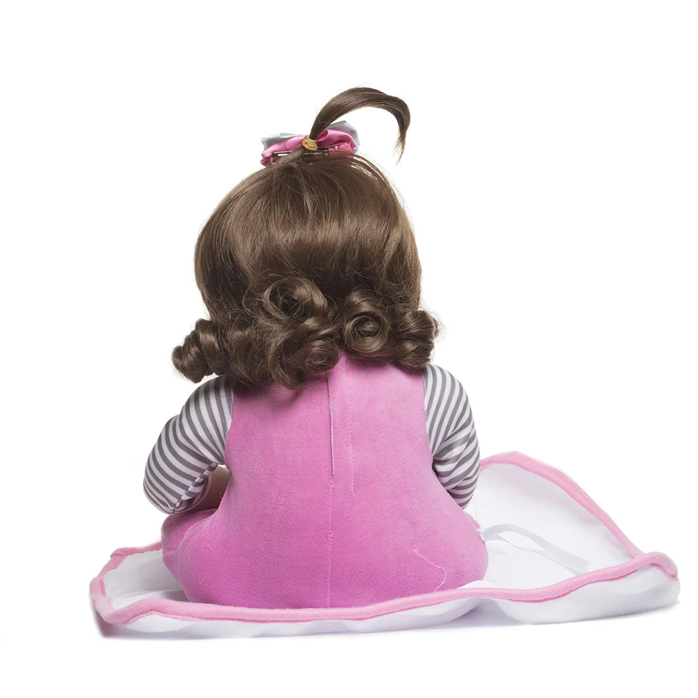 Pickwoo 18 дюймов bebes кукла-реборн 48 см Мягкая силиконовая кукла-реборн Очаровательная Реалистичная кукла для малышей Bonecas girl menina детский подарок