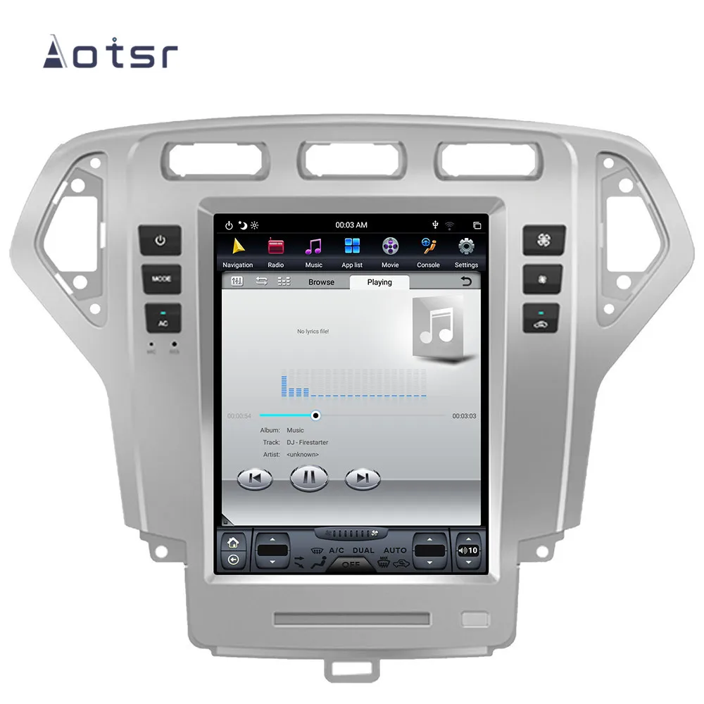 Tesla стиль Android 9,0 Автомобильный gps навигация для Ford Mondeo/Fusion 2007-2010 Авто Радио Стерео головное записывающее устройство вертикальный экран