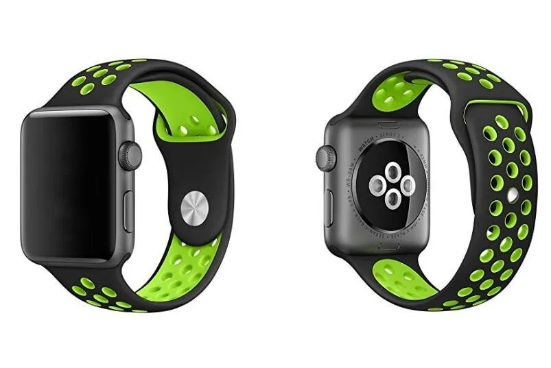 Для Apple Watch серии 1 2 3 4 ремешок 38/42 мм браслет Модный спортивный силиконовый ремешок для часов с воздухопроницаемым отверстием Замена