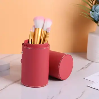 

Portable PU Leather Makeup Brush Holder Cosmetic Pens Storage Case Box Organizer Classic Colors and Simple Durable Design