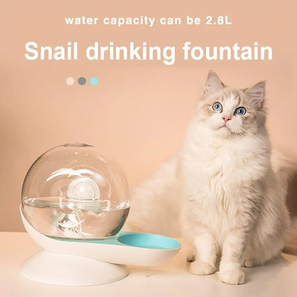 Snails Bubble Automatic Cat Water Bowl Fountain For Pets Water Dispenser Large Drinking Bowl Cat Drink No Electricity