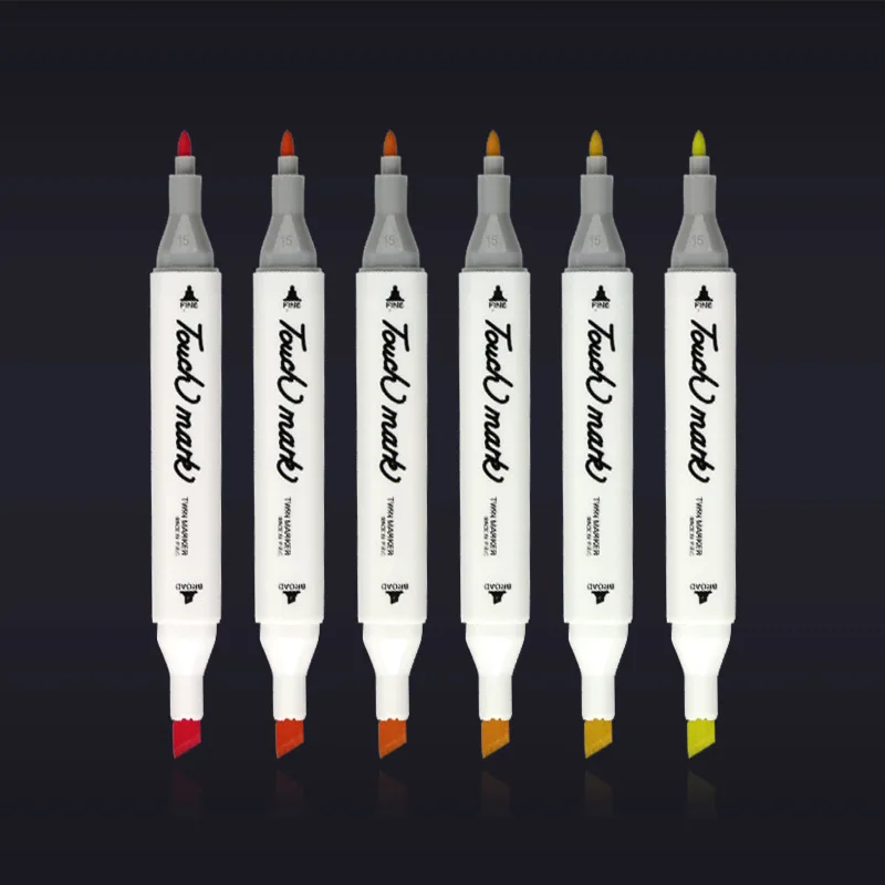 TouchMarkers ручка комплект 40/60/80/168 Цвет анимации эскизный чертёж маркер ручка для творчества на спиртовой основе с Manga дизайн арт-подарки