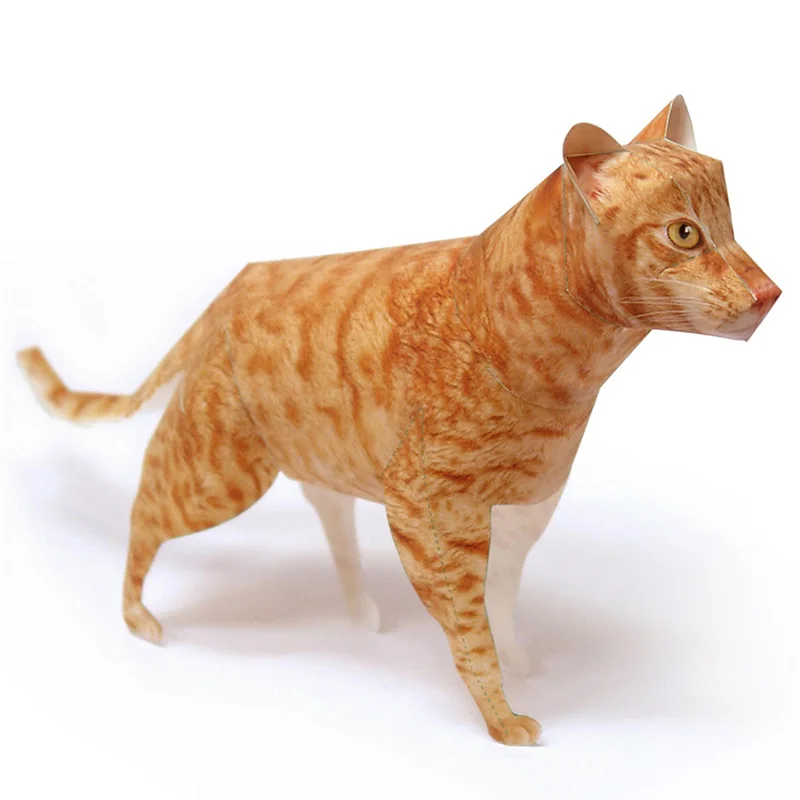 Ocicat Cat Orange Tabby оригами модель из художественной бумаги реалистичное животное мини