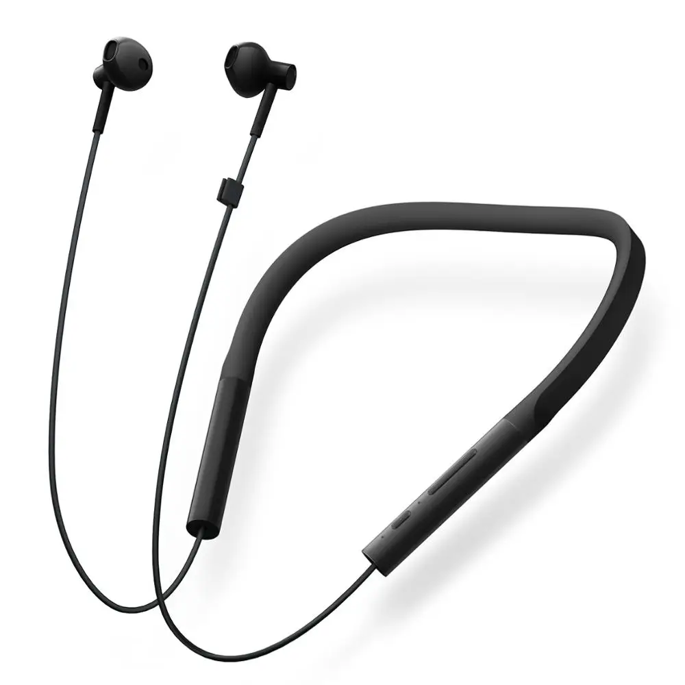 Black Xiaomi воротник Bluetooth гарнитура Молодежная версия Быстрая зарядка беспроводной шейный ремешок спортивный Apt-x гибридный двойной сотовый микрофон наушники - Цвет: Black