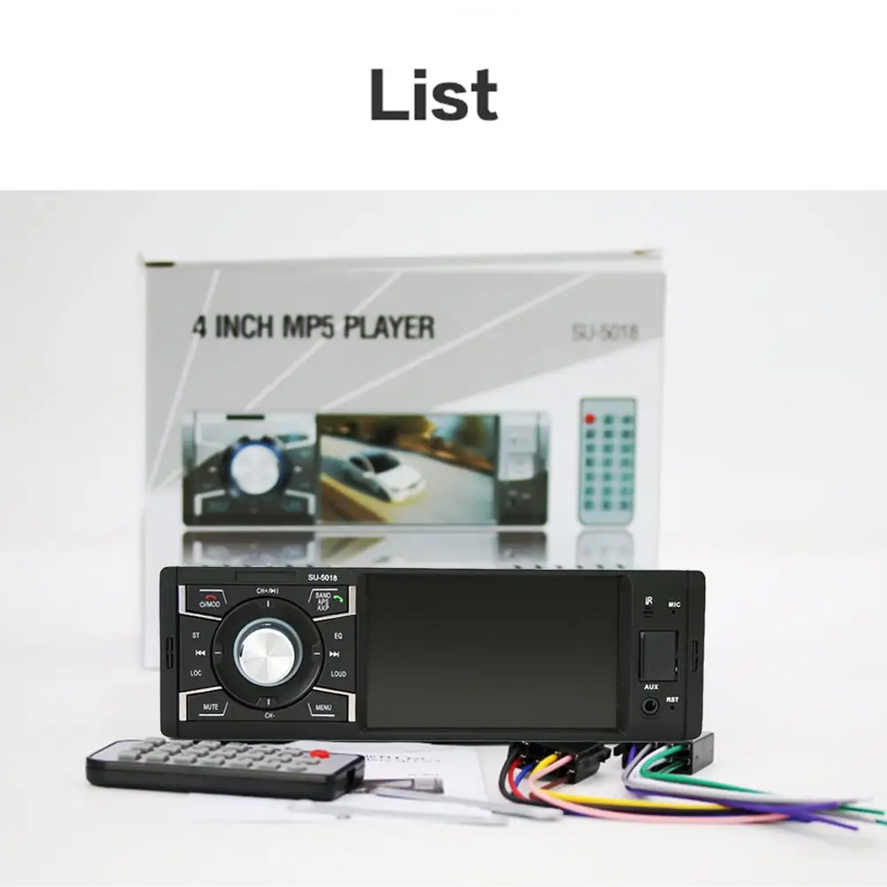 MP5 player 4,1 дюймов 1 Din Авто Радио Аудио Стерео FM радио автомобиль Bluetooth MP5 плеер USB/TF/AUX в можно подключить к камере заднего вида - Цвет: MP5 player
