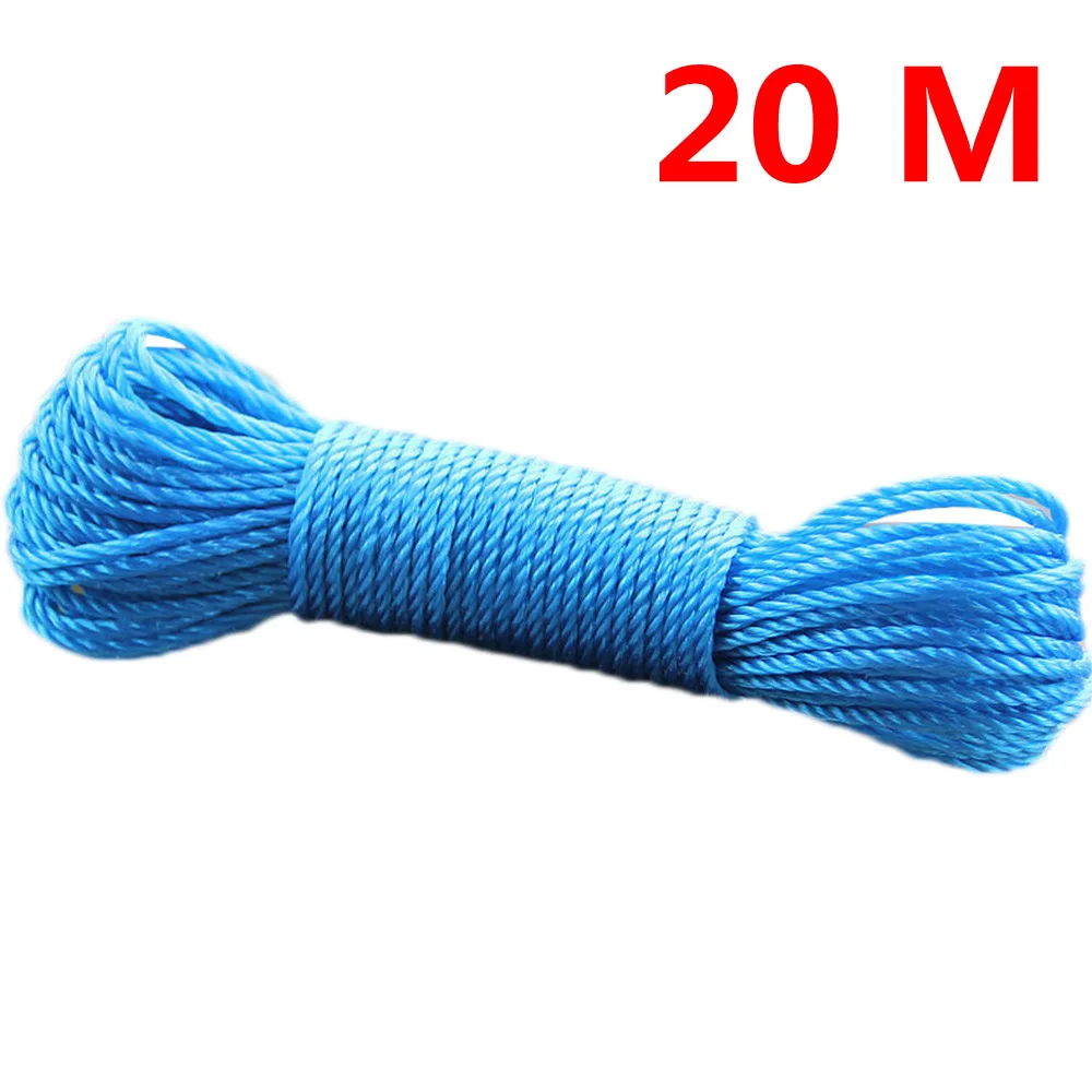 20 M Blue 10 м/20 м одежда длинная цветная нейлоновая веревка для скалолазания тяга Связывание тенты сетка Веревка Одежда Садовые принадлежности - Цвет: 20 M Blue