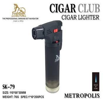 

2020 Lubinski Windproof Butane Gas Lighter BBQ Jet Gas Cigar Lighter Turbo Metal Kitchen Cigar Spray Gun Outdoor Gadgets For Men