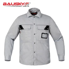 B229 bauskydd Рабочая одежда мужская защитная одежда с длинными рукавами футболки ligth Серые Рабочие Рубашки Осень