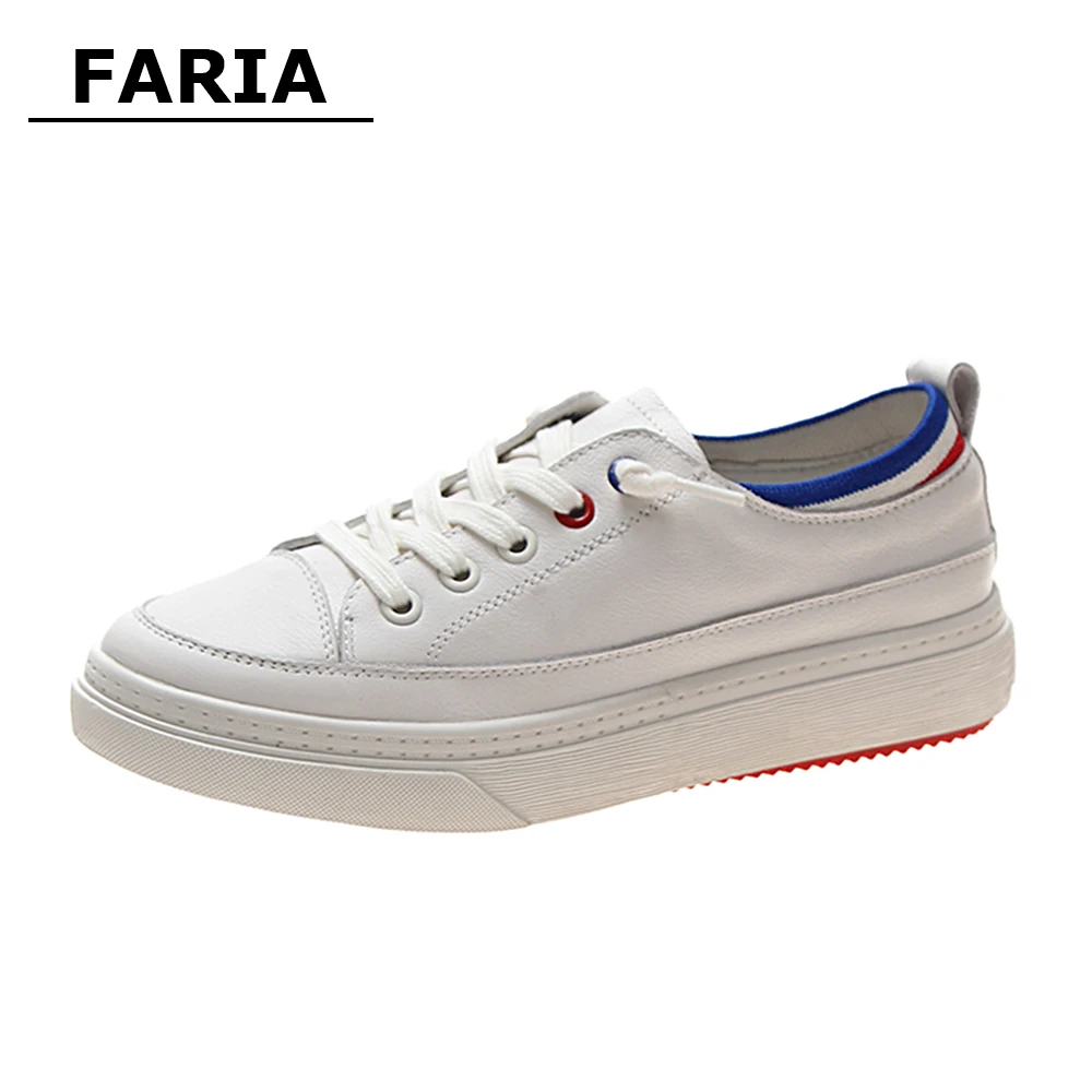 

2020 new spring summer Genuine leather flat shoes women Casual shoes Breathable loafers women's contracted white shoes herfst