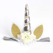 Детский головной убор в виде единорога в европейском и американском стиле, Детские вечерние повязки для волос