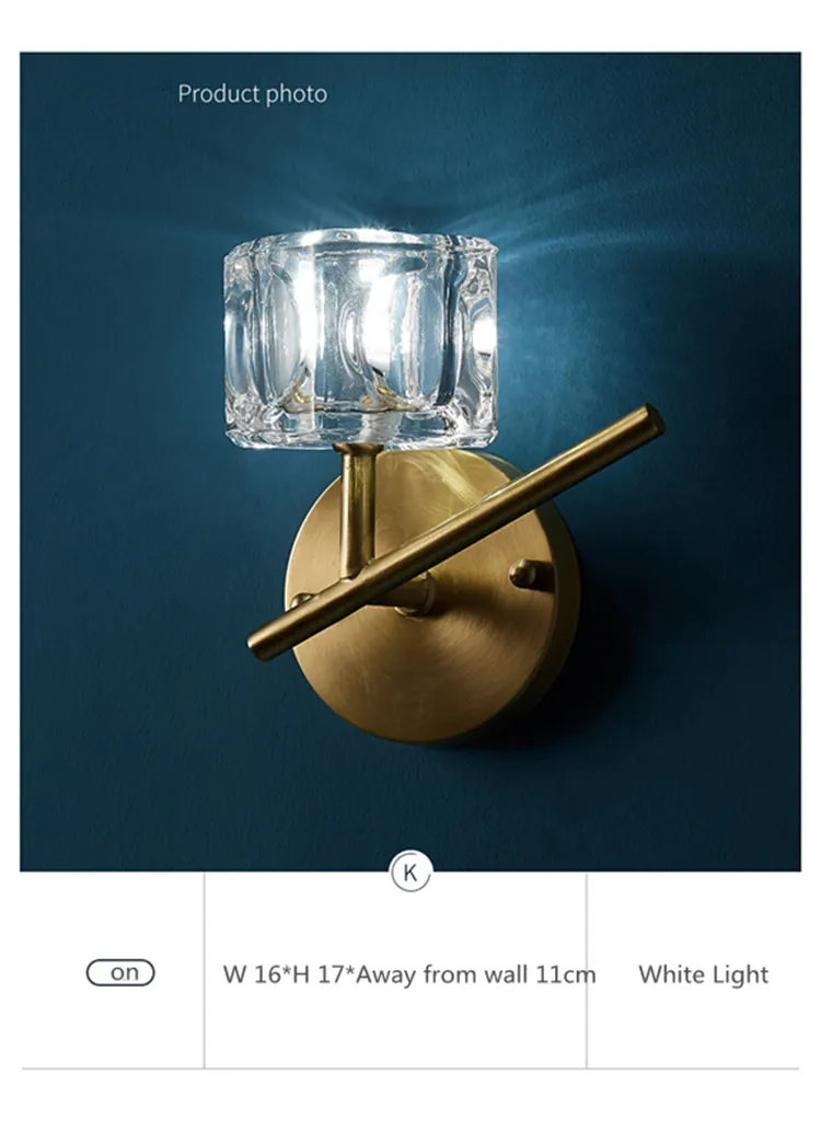 Modern Creative Personality Nordic Light Luxury Full Copper Web Celebrity Wall Lamps Hotel LED Crystal Wall Light