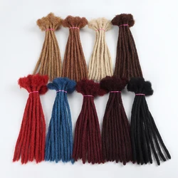 AHVAST 8 Inch Human Hair Dreadlock Extensions Handmade Human Hair Locs (20 Strands Per Bundle)