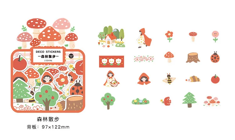 40 шт./компл. Kawaii милые наклейки из мультфильмов для девочки животный растительный рисунок наклейки пуля журнал стикеров Скрапбукинг канцелярских принадлежностей - Цвет: 2
