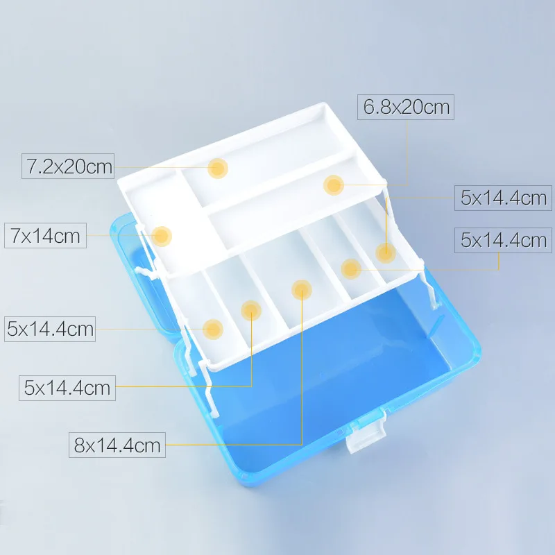 

Gundam Garage Kit Model Transparent Storage Three Layer Folding Toolbox Box Storage Multi-functional Trash Finishing Box