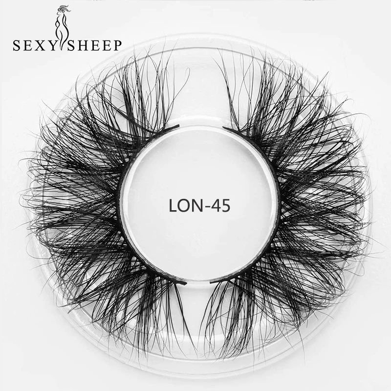 SEXYSHEEP 25 мм длинные 3D настоящие норковые ресницы удлиненная норковые ресницы большая драматическая объемная лента накладных ресниц толстые накладные ресницы